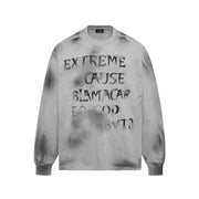 Spray painted vintage letter hoodies for men and women
