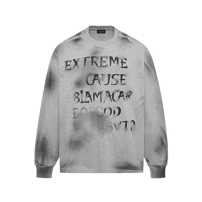 Spray painted vintage letter hoodies for men and women