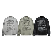 Spray painted vintage letter hoodies for men and women