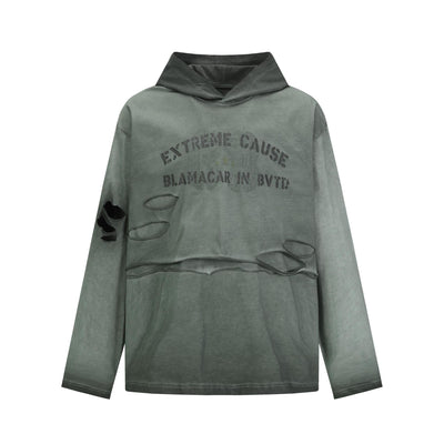 Old letter hooded sweatshirt for men and women