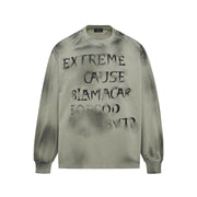 Spray painted vintage letter hoodies for men and women
