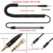Suitable for HIFIMAN HE400i and He560 dual 2.5mm plug earphones with spring earphone cable upgrade cable