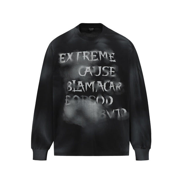 Spray painted vintage letter hoodies for men and women